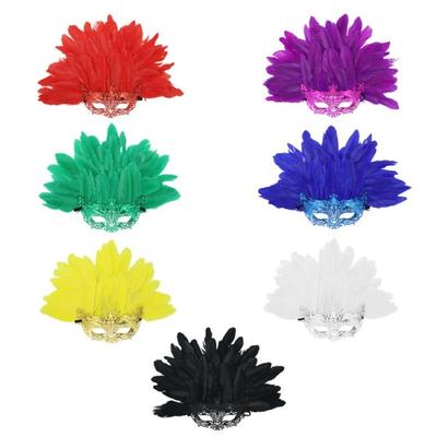 Lace Masquerades Mask for Womens Girls Feather Venetians Mask Party Evening Prom Ball Mask Halloween Cosplay Costumes