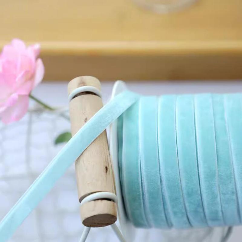 10 Yards Single-Sided Plush Tape Velvet Ribbon DlY Lace Decoration Hair Accessory Material