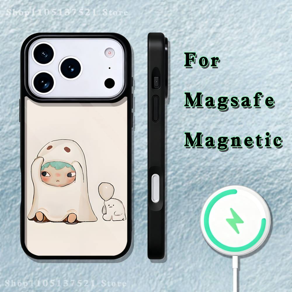 Cute Y-Yoshitomo N-Nara Phone Case  For iPhone 17,16,15,14,13,12,11,Pro,Max,Plus,Mini,SE4,E Magnetic Magsafe Wireless Charging iPhone17