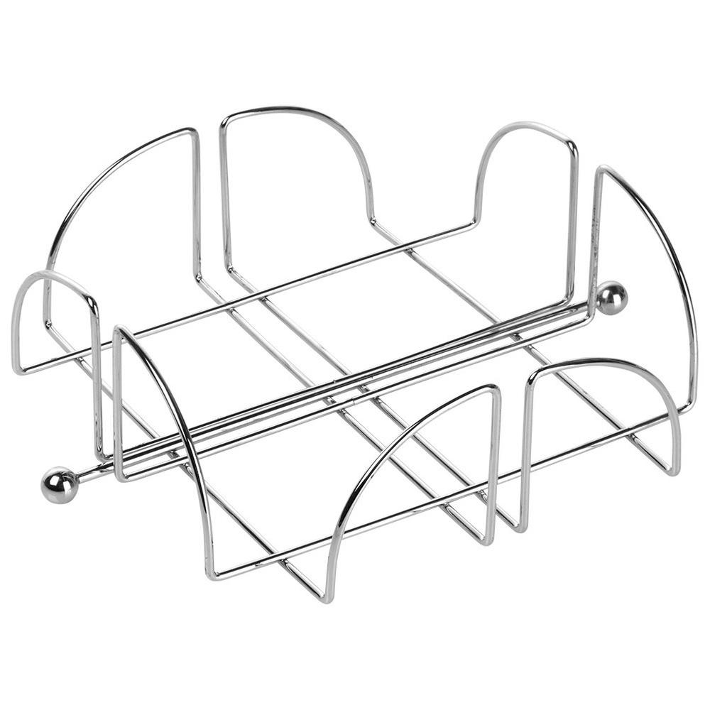 Napkin Holder, Steel Silver Napkin Stand, Tissue Holder with Press
