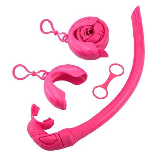 Snorkel Tube Collapsible Ergonomic Mouthpiece Comfortable To Use Quick Release High Stability Oxygen Supply with Compact Storage Case Roll Up