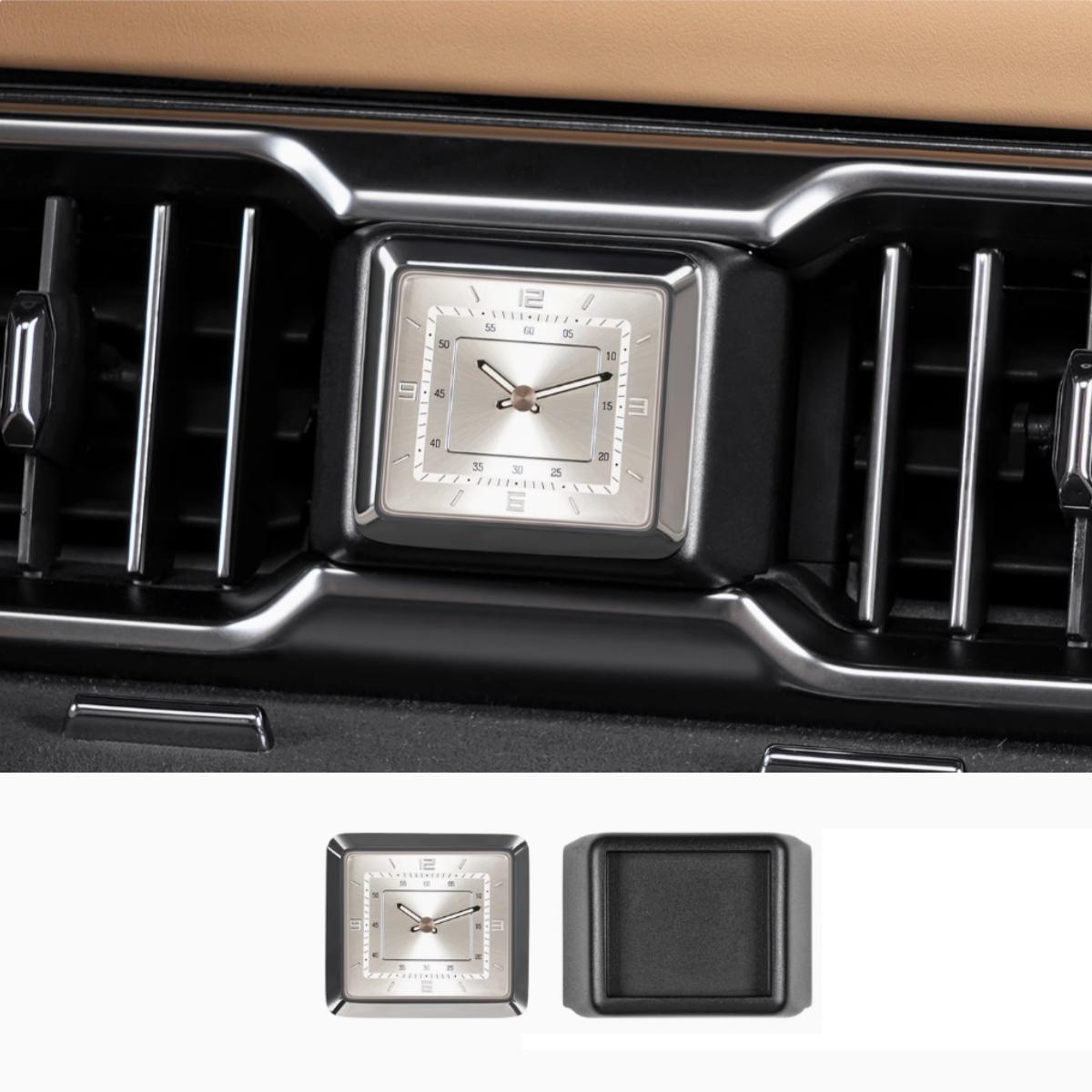 

Центральные кварцевые часы для BYD Leopard 8 Denza B8 2025 Кнопка аварийной сигнализации Установка пряжки Модернизация интерьера Автоаксессуары серебряный