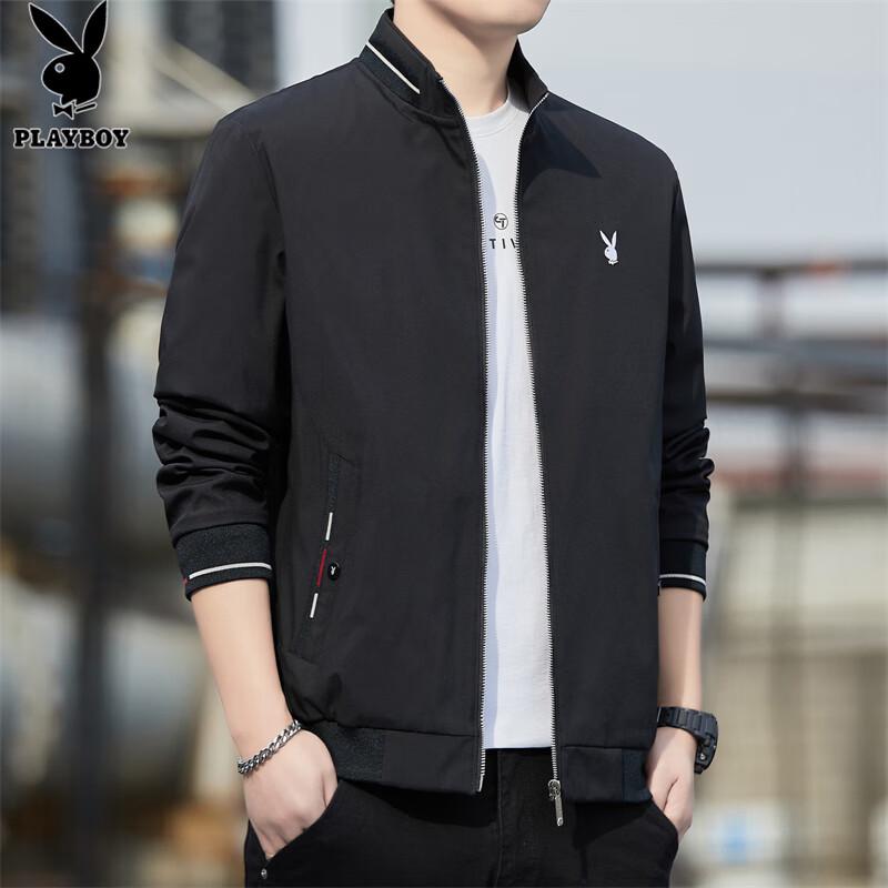 Playboy Men's Stand-Collar Casual Jacket