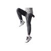 Li Ning Fitness Series Solid Color Mid Waist Fleece Knitted Sports Pants Men Pants Smoke-Gray AKLT793-2