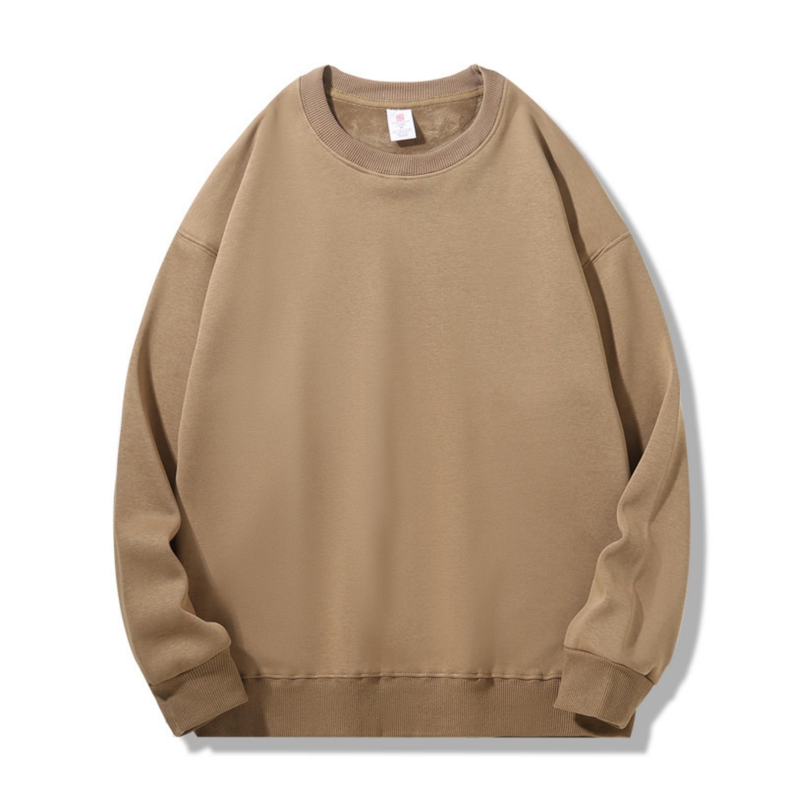 

Мужские толстовки на подкладке Премиальные толстовки из флиса большой плотности Пуловеры Толстые термотолстовки M верблюд