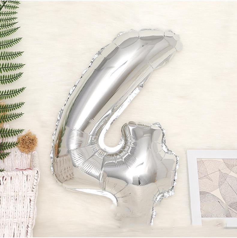 16\ inch Giant Rose Gold Birthday Heliu Folie Mylar Număr mare Balon Decoratiuni de nuntă
