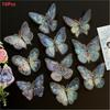 3D Butterfly Wall Stickers Colorful Set 10Pcs PET Waterproof for Living Room Home Office Kids Room