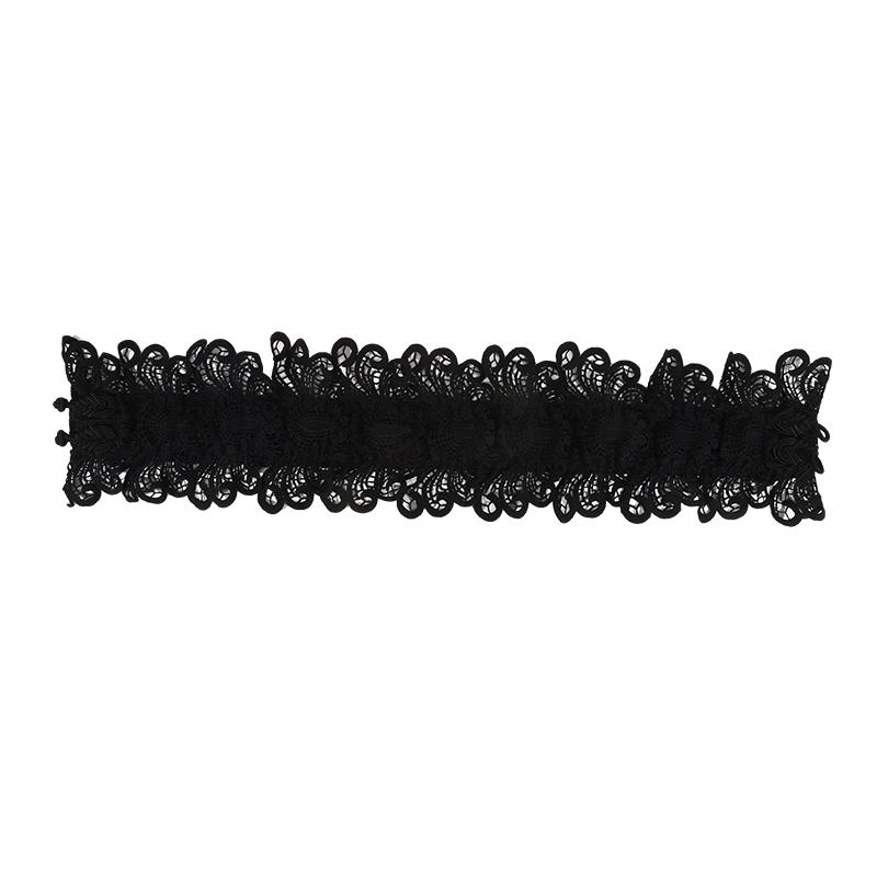 Vintage Lace Wide Waist Belt For Women Elastic Buckle Cinch Belt For Dress Blouse Elegant Female Waist Styling Decor Accessory