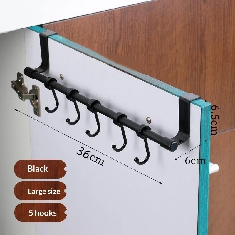 No Drill Hanging Towel Rack For Kitchen Stainless Steel Over Cabinet Door Storage Organizer For Dishcloth Gloves Sponge Holder