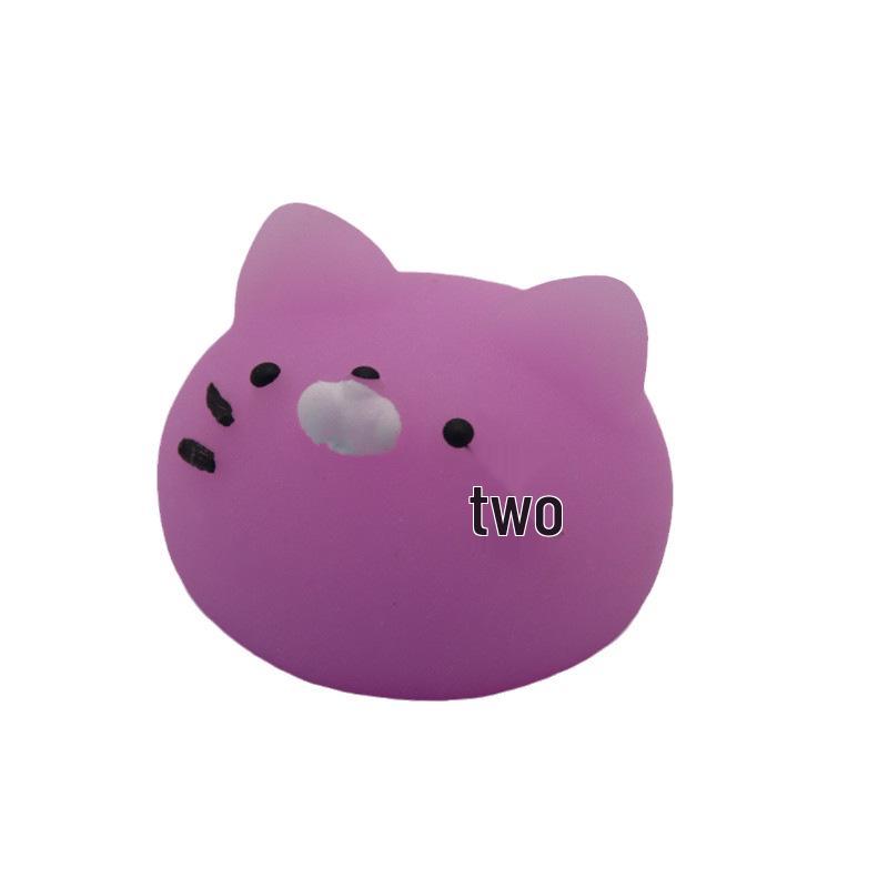 Japan Moe Small Animal Squeeze Toy: Soft Rubber Dumpling Peach