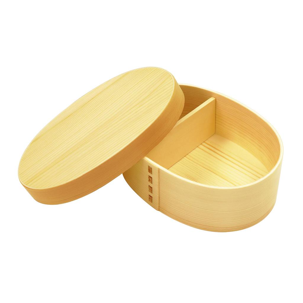 Osaka Choseido Magewappa Bento with Lunch Bonus Brown Band Box, Oval, Dividers, 720cc, Band, Included,