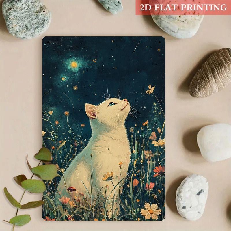 Old-Fashioned Animal Theme Metal Tin Sign for Kitchen Bar Coffee Shop Interior