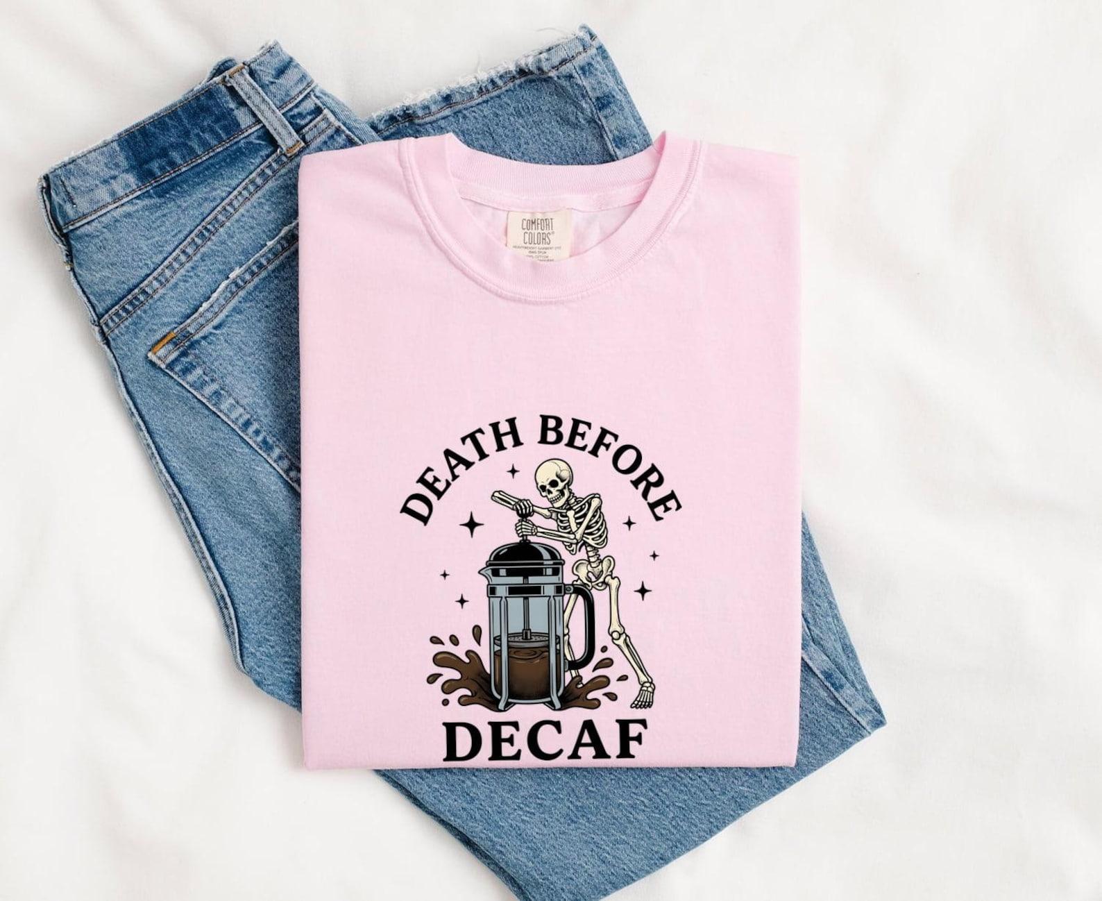 Skeleton Coffee Press Shirt Coffee Gothic Gift Women Tattoo Tee Coffee Maker T-Shirt Coffee Fan Ink Tshirt Dark Graphic Vintage Coffee S