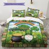 Set Copripiumino Trapuntato con Fantasia Cartone Animato Federa Decorazione per la Casa Regalo di Compleanno (1 * copripiumino + 2 * federa, senza nucleo)