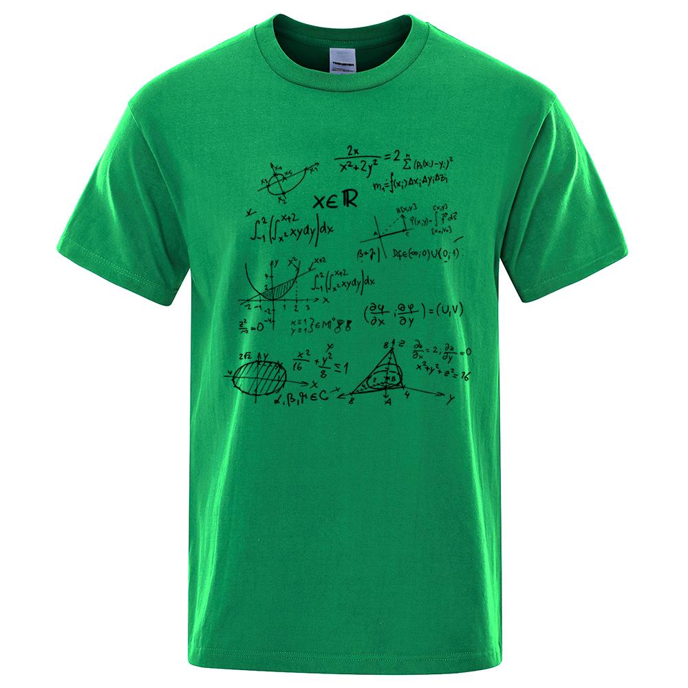 Mathematische Formel Mode T-Shirts Herren Atmungsaktive Schweiß T-Shirts Sommer Übergroße Kleidung Locker 100% Baumwolle Locker Herrenhemd