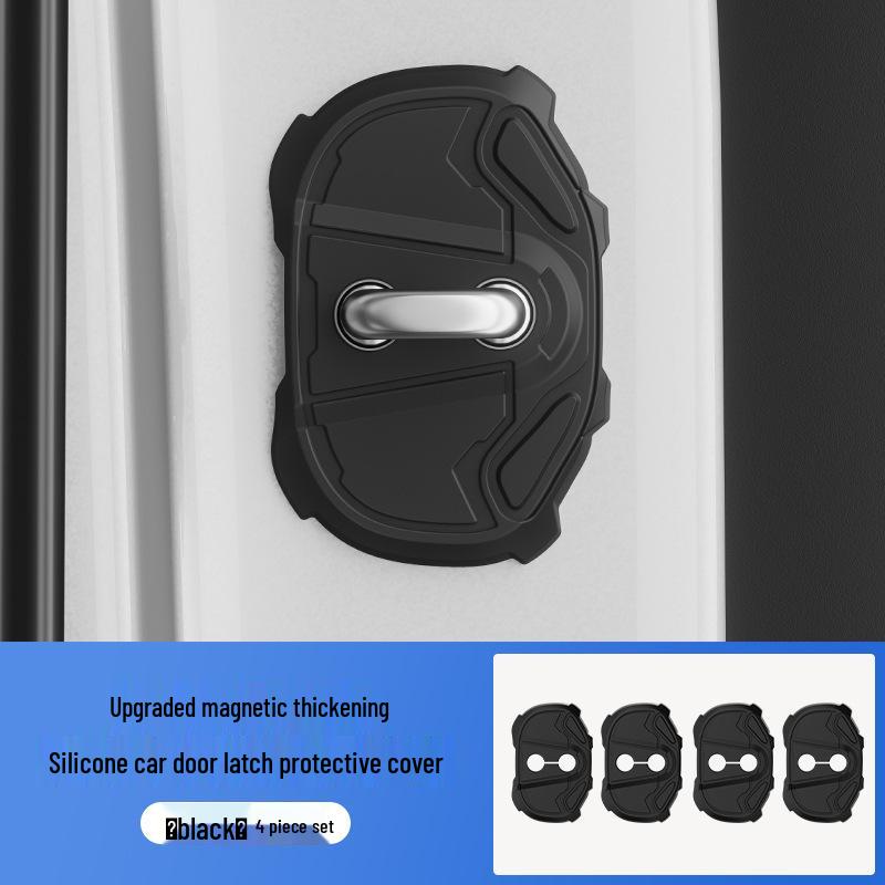 NIO Door Lock Buckle Protector: Thick Silicone Pad for Shock Absorption, Corrosion, and Rust Prevention. 57.9*85.7 mm
