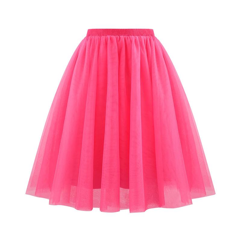 Women’s Skirts Spring Summer Trendy Fairy-style Plus-size Tulle Puff-skirt Plus-size Slimming Fluffy Layered Tulle Tutu Skirt