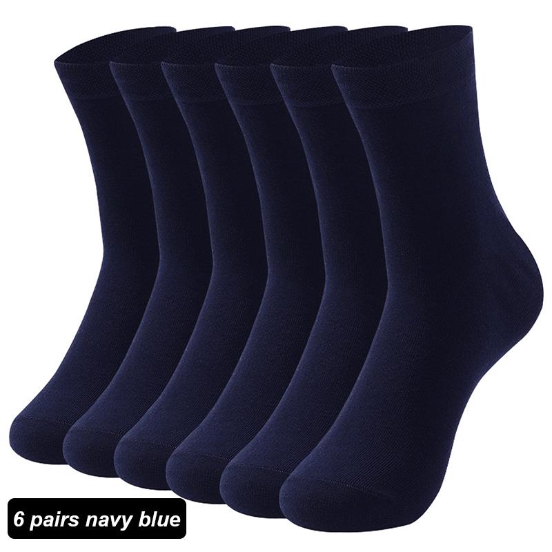 6 Paar Herrensocken aus Baumwolle, atmungsaktiv, schwarz/weiß, für den Frühling und Sommer, Übergröße EU 40–47