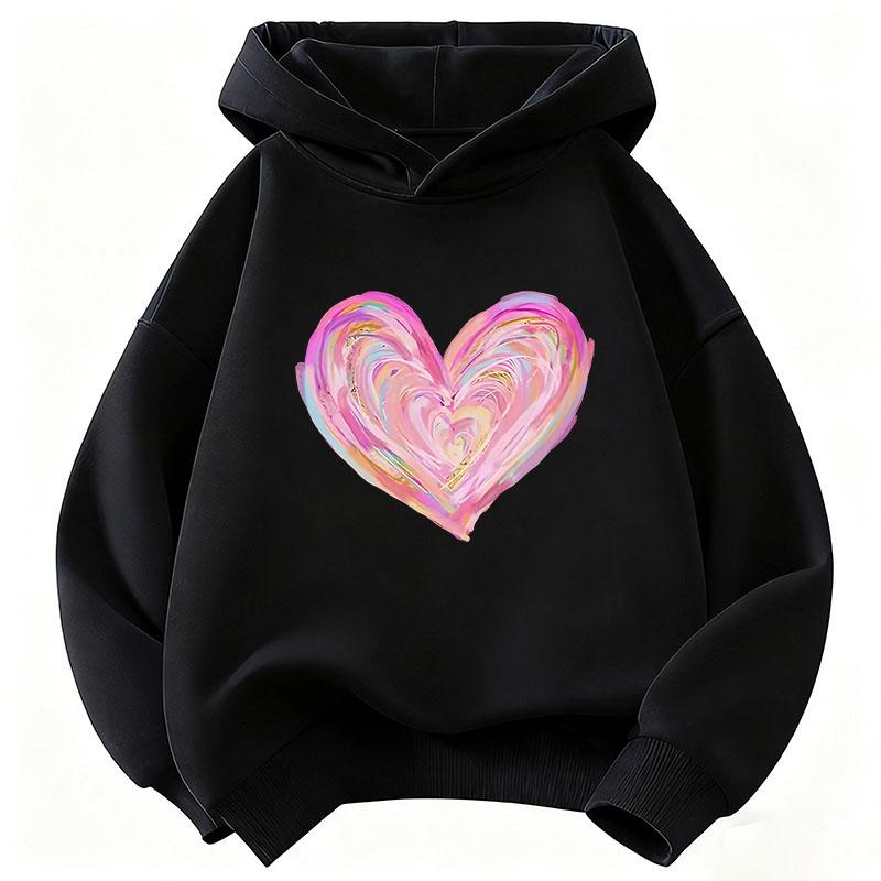 Artistic Love Heart Colorful Design Hoodie Kids Children's Sweatshirt  for Boys Girls Casual