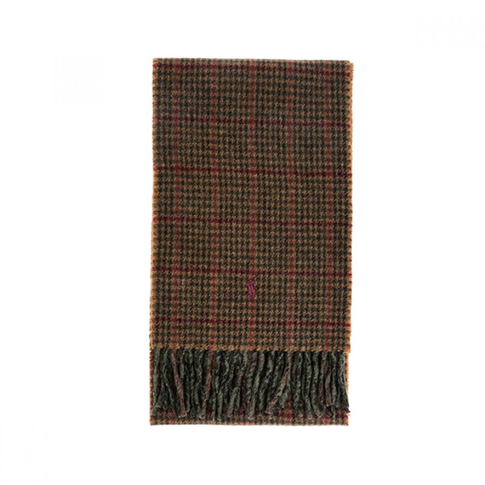 

Polo Ralph Lauren Pc0945 312 Pony Plaid Check Double Face Fringe Muffler PC0945-312