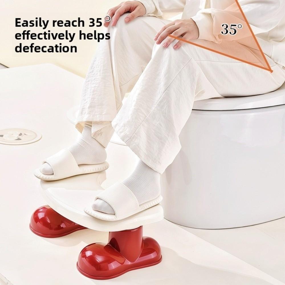Sturdy Toilet Stool Plastic Poop Stool Comfortable Anti-Slip Seat Stool  Elderly