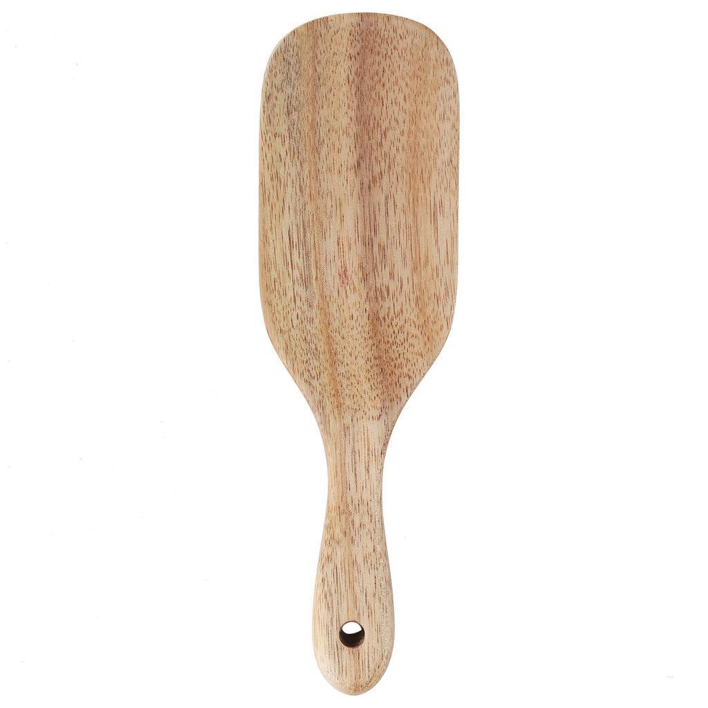 Teaková špachtle plochého tvaru potravinářská dřevěná vařečka pro domácí kuchyňské vaření(20,5 x 6 cm )