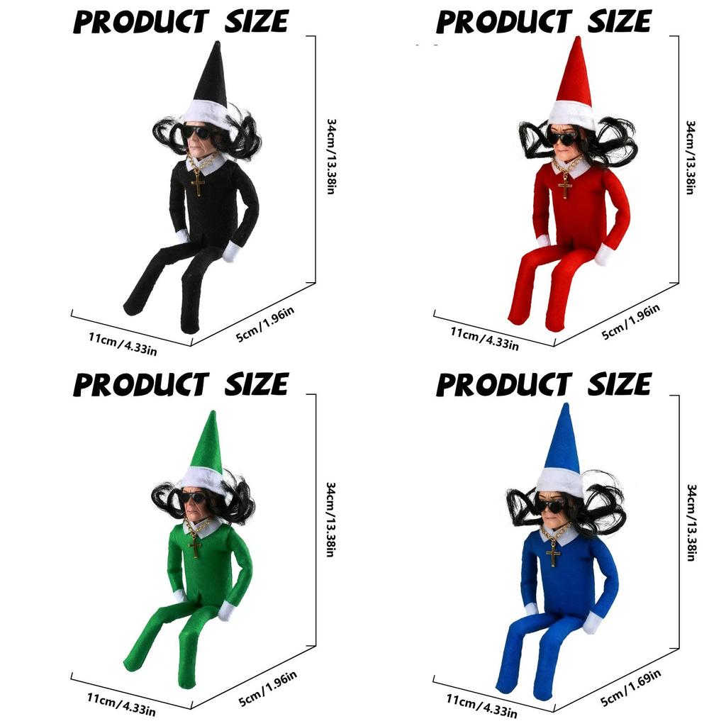 Oz Christmas Elf Doll Decoration With Removable Glasses For Holiday Home Decor