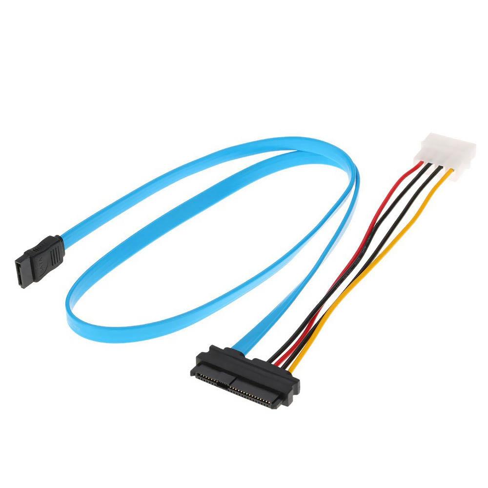 SAS 29‑Pin Female to 4‑Pin Male Combo Power Data Cable Cord for Server Hard Disk Drive HDD Internal Server Hard Drive Connection