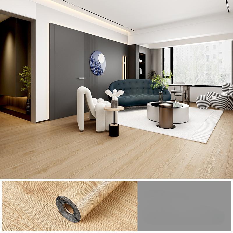 Vinyl-Bodenbelag Rolle Holzmaserung Selbstklebend Bodenfliesen Aufkleber Wasserdicht Schlafzimmer Wohnzimmer Büro Balkon Bodenaufkleber