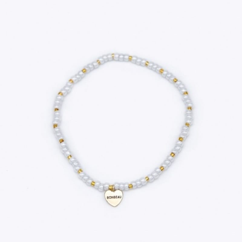 BONBEAU Gold edge simple color beads Bracelet Gold edge simple color layered bead bracelet