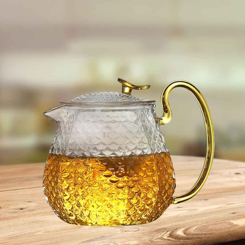 Elegantes Glas-Teekannen-Set mit Sieb - Perfekt für losen Tee