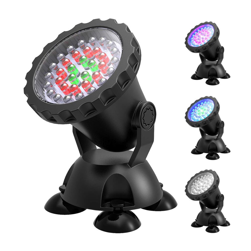 36 LED RGB Submersible Pond Spotlight Remote Control Garden Landscape Lawn Light Outdoor Underwater Fountain Pool Aquarium Lamp