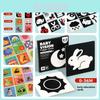 Black And White Sensory Cards For Babies 0-6 Months 30 Cards With 60 Stimulating Patterns