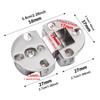 2Pcs Flip Hinges 180 Degree Folding Replace Zinc Alloy Smooth Cabinet Hinges for Computer Desk Doors Cabinet Table Closet