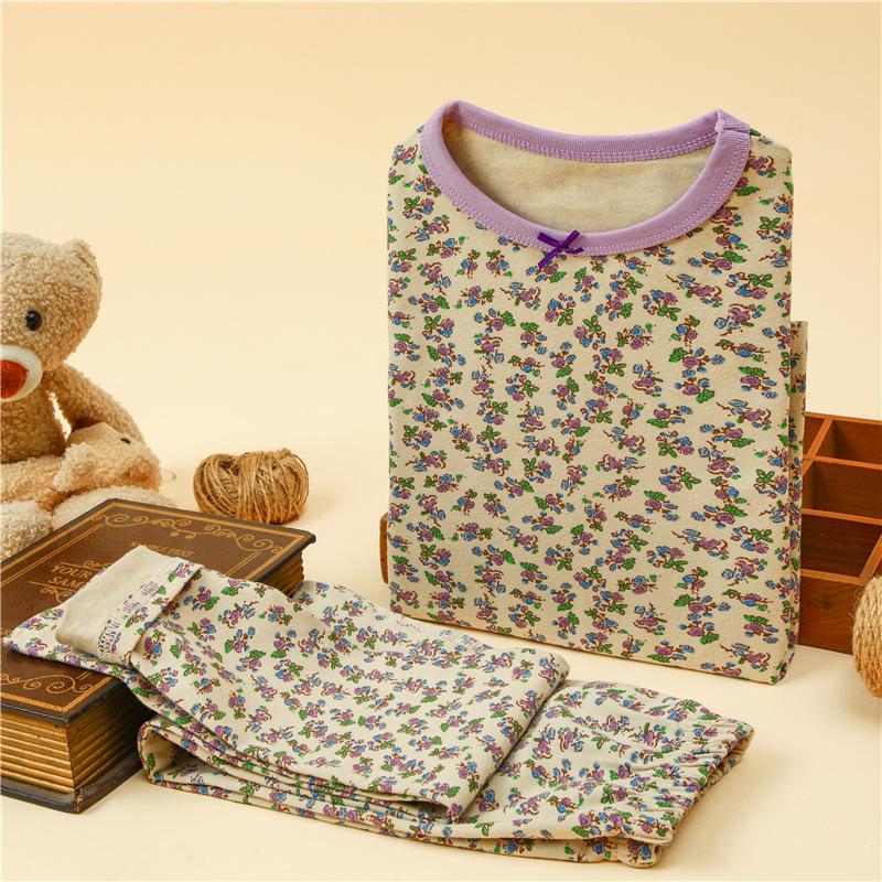 Kids' Autumn Winter Warm Cotton Pajama Set: Boys & Girls