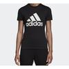 Adidas Logo Print Sports Short Sleeve T-Shirt Women Tops Black DY7732
