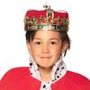 Boland couronne Roi Royal junior 20 cm PP/polyester rouge/or