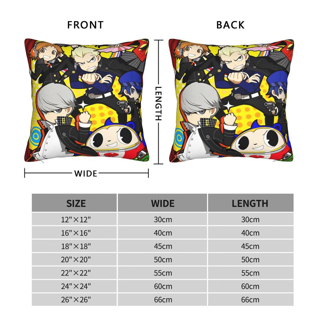 Pillow Case Atlus P-Personas 2 Fanart Print Pillow Cover For Office Car Home Decor Morden Pillowcases