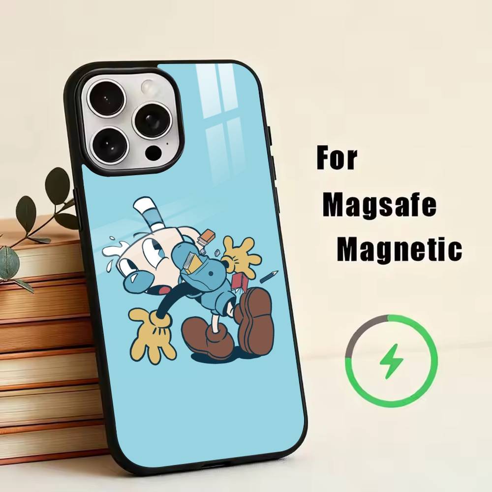 Game Cuphead   Phone Case For iPhone17,16,15,14,13,12,11 Plus,Pro Magnetic For Magsafe Wireless Charging