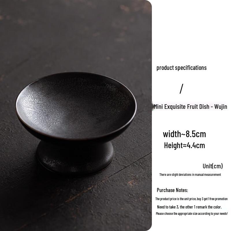 Retro Chinese Ceramic High-Foot Snack Plate