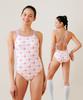 Jeteseu Women'S Double Strap Crossbody One-Piece Swimsuit Daisy Blush L9A0057