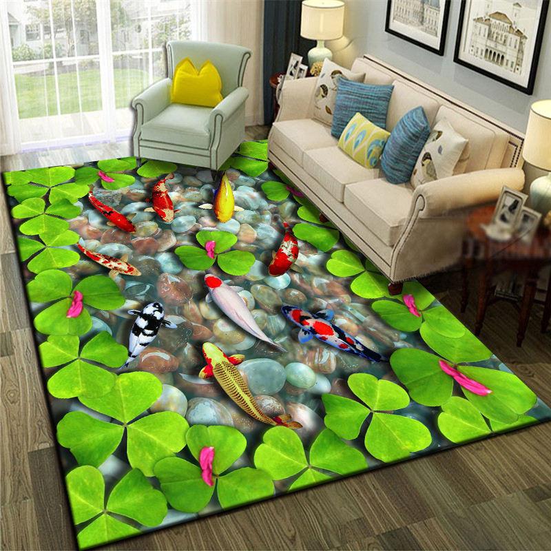 3D Carpet Floor Mat Landscape Pattern Living Room Carpets Sofa Mat Bedroom Bedside Rugs Entrance Non Slip Doormat Rug