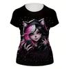 Summer Round Neck 3D Girl Graphic Print Top Fashionable Casual Short Sleeved Women's T-shirts
