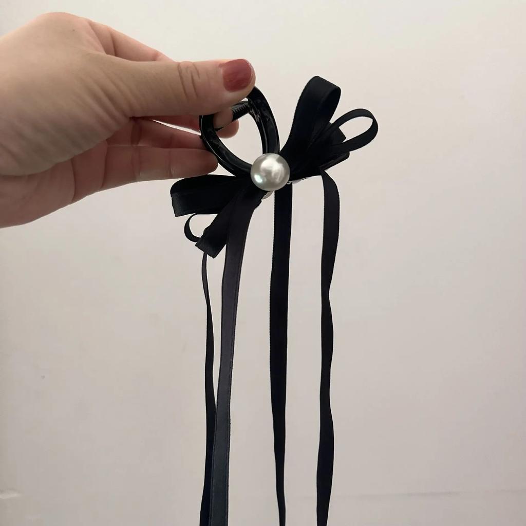 Fairy Bowknot Hair Clips Ribbon Women Ballet Art Streamer Clamp Hairpin Bow Shark Cawl Clips Girls Hair Accessories Jewelry