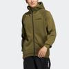 Adidas Terrex Knit Fz Hd Jacket With Solid Three-Stripe Print Logo Zip Hoodie Unisex Jacket Green HM9709