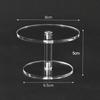 Clear Acrylic Round Display Risers Set Of 3, Multi-Height Stands For Jewelry, Watches, Cupcakes, Retail Showcase