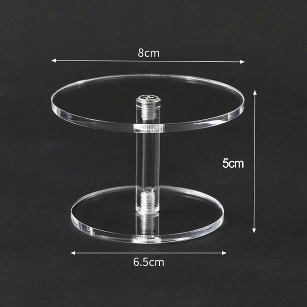 Clear Acrylic Round Display Risers Set Of 3, Multi-Height Stands For Jewelry, Watches, Cupcakes, Retail Showcase