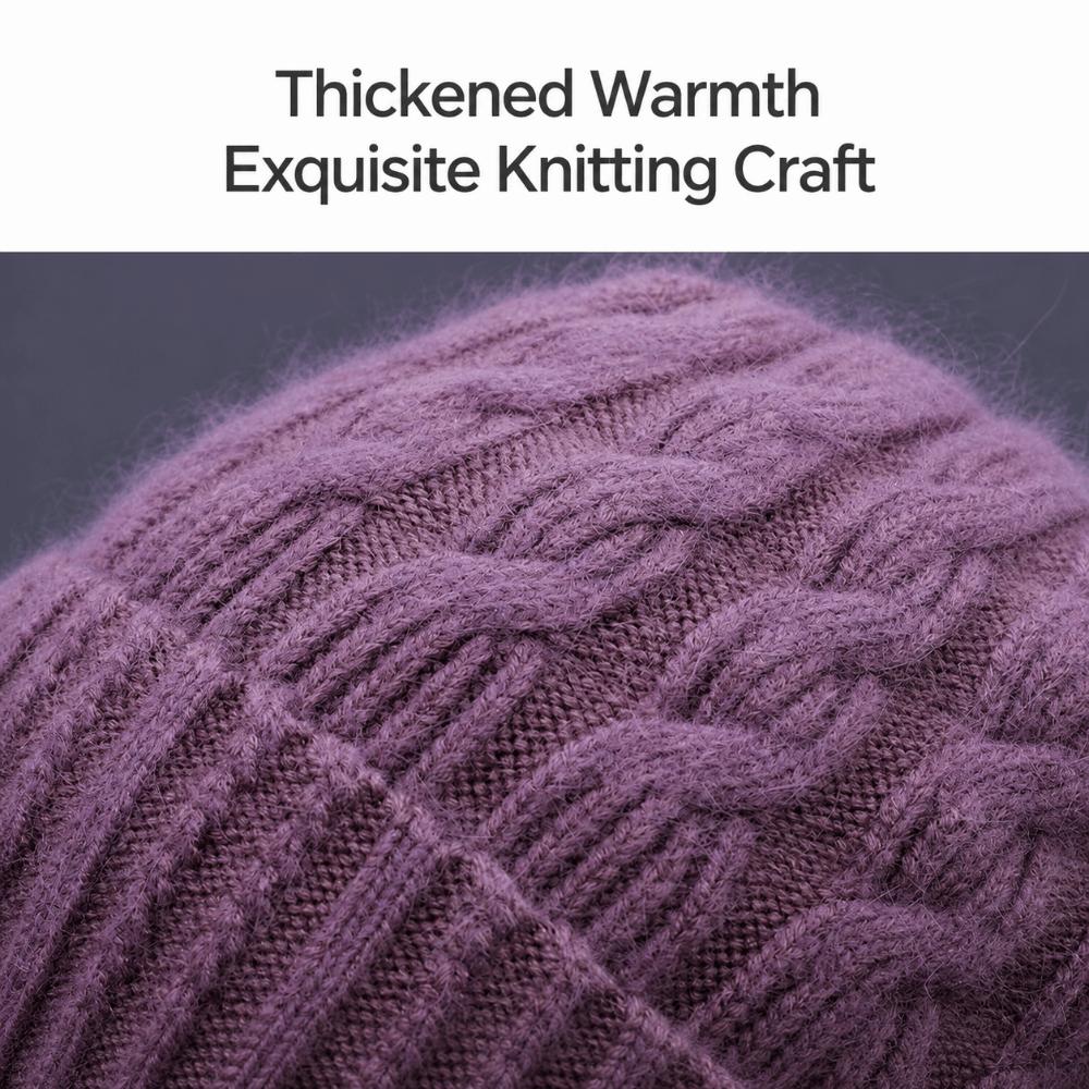 Solid Color Beanie Cap Thickened Winter Cap New Knit Hat Cold Weather