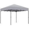 3 x 3 m Pop-Up Gazebo, Height-Adjustable Garden Tent, with Rolling Bag, for Garden, Patio, Metal, Fabric, Light Grey