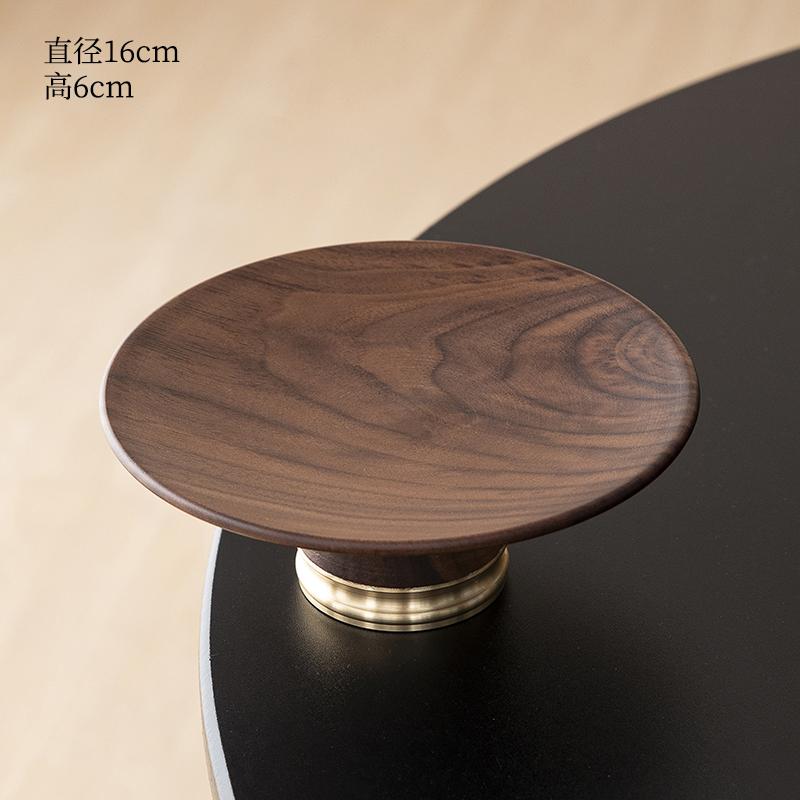 Exquisite Walnut Wooden Tea Tray Dried Fruit Snack Fruit Plate  Dessert Plate Tea Shop Tea Tray Cake Pan Dim Sum Dish Plates